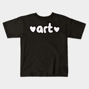 Cute white art design typography Kids T-Shirt